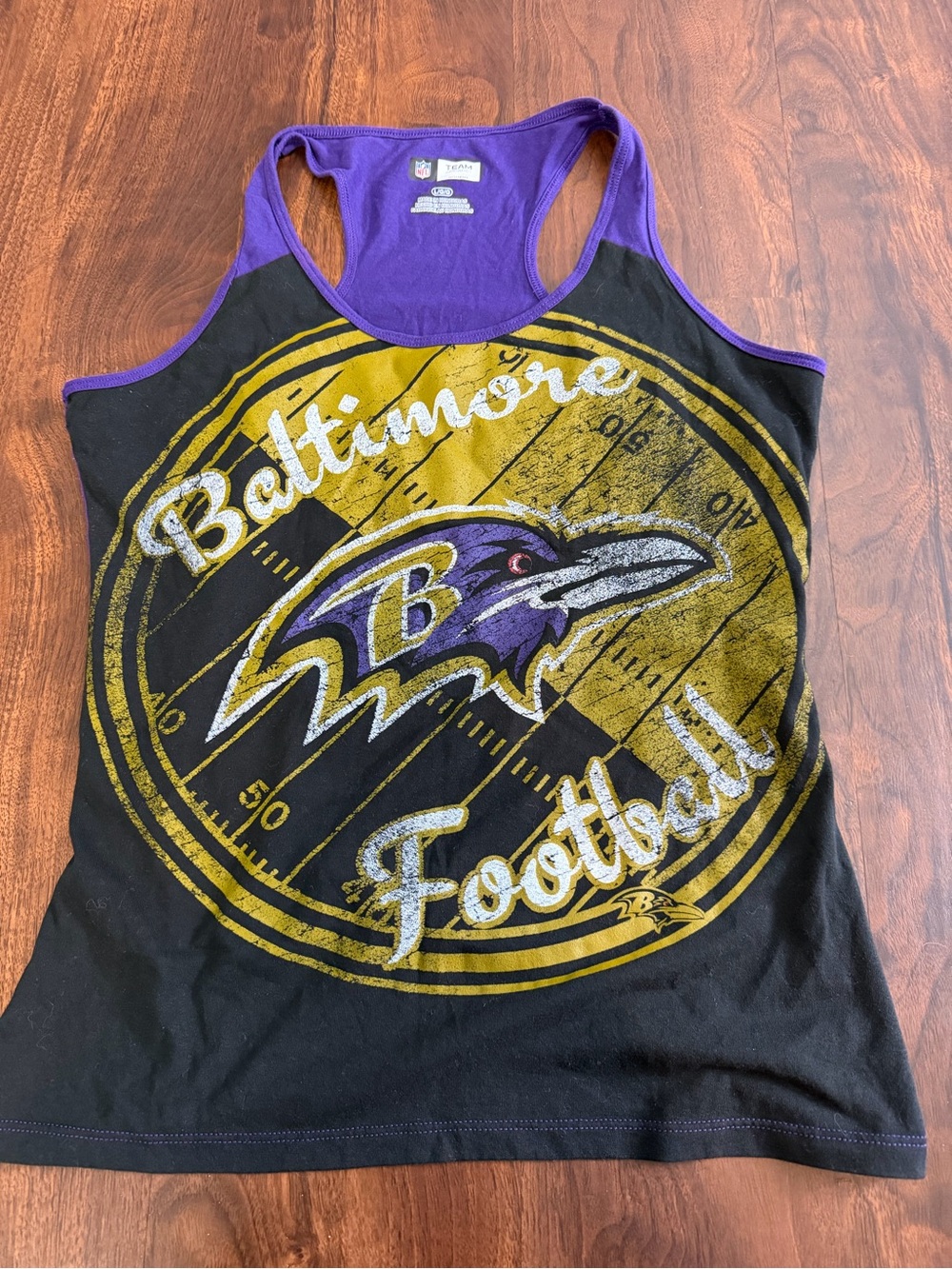 NFL Baltimore Ravens Black, Purple & Gold Graphic Tank